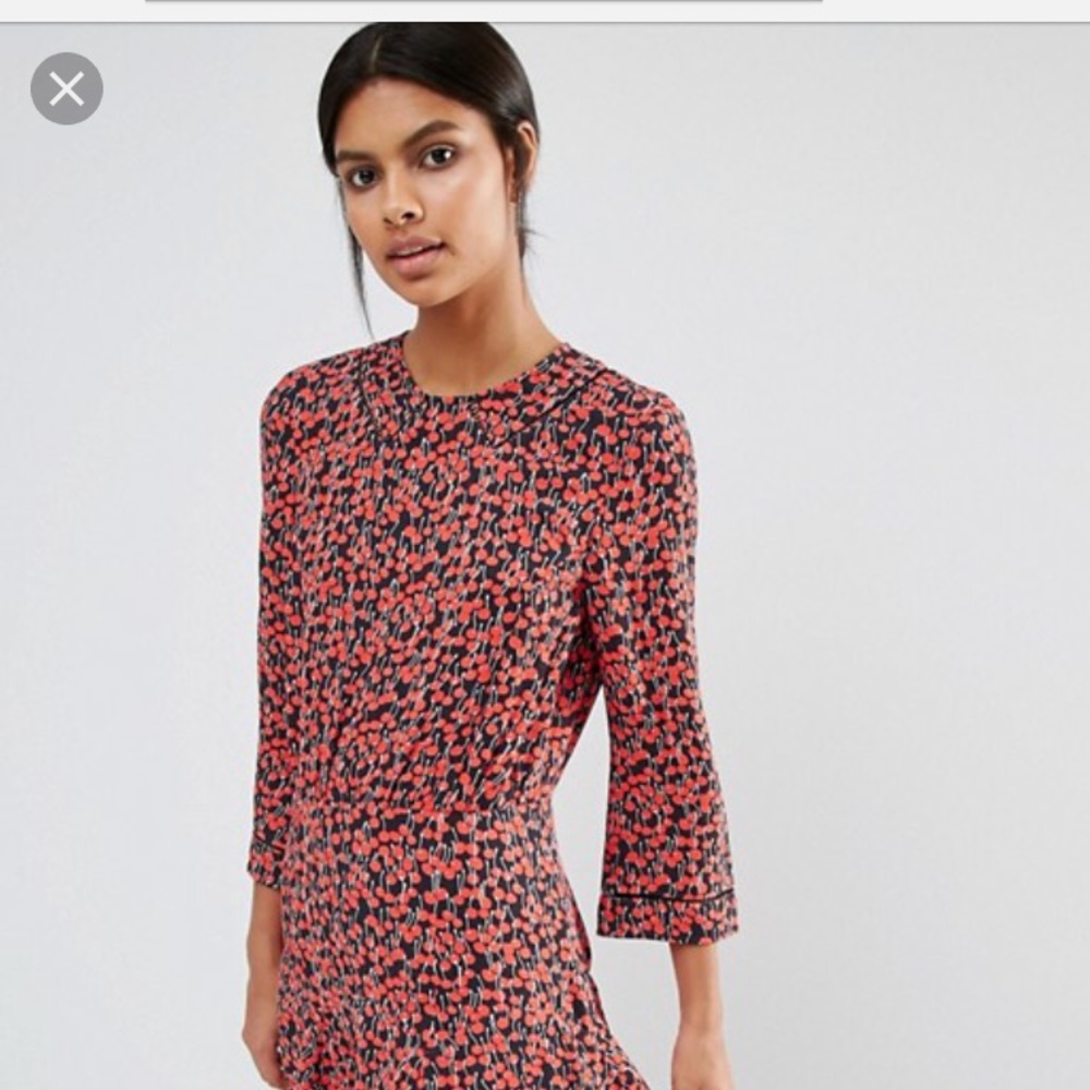 Whistles Angelica cherry print dress